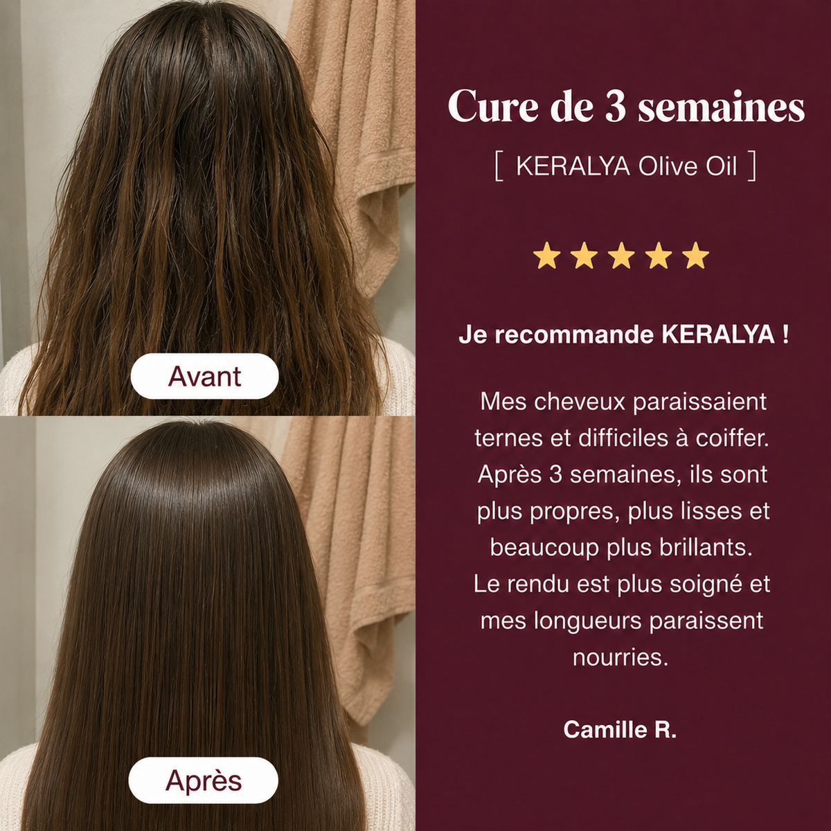 Soin capillaire nourrissant capsules huile d'olive cheveux ternes et secs