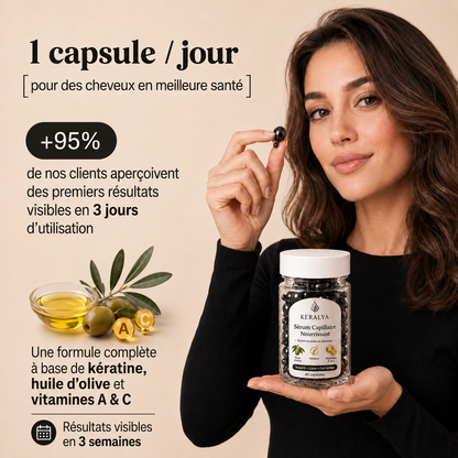 Capsules keratine et multivitamines cheveux eclat naturel complement du serum